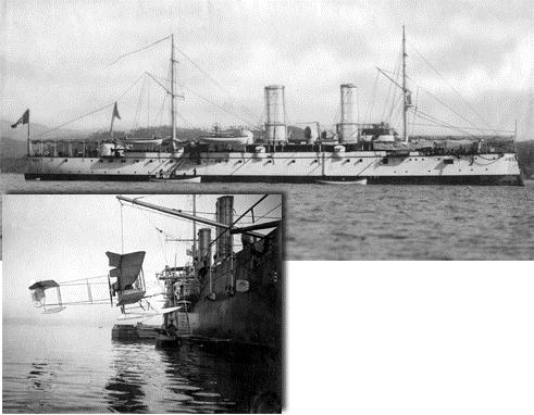 Nave ELBA con idrovolante FERMAN
