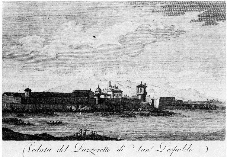 Veduta del lazzaretto di San Leopoldo