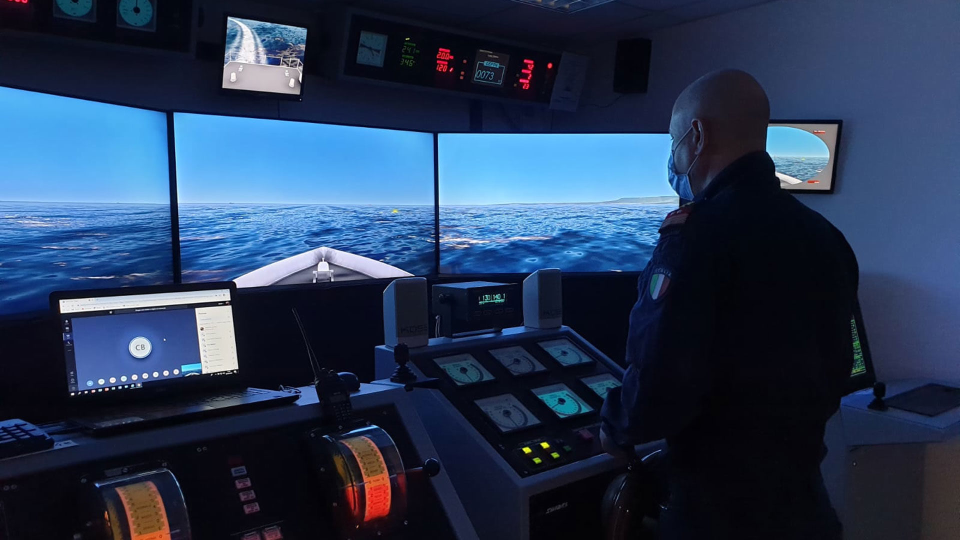 Bridge and manoeuvring simulator (SIMAP) practice in remote mode for ...