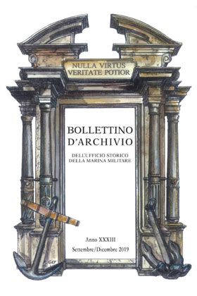 Immagine della copertina del Bollettino d'Archivio edito dall'Ufficio Storico della Marina